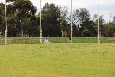 Goal Umpiring can be a taxing duty!!!! Lucky Chloe was supervising DBW!!!